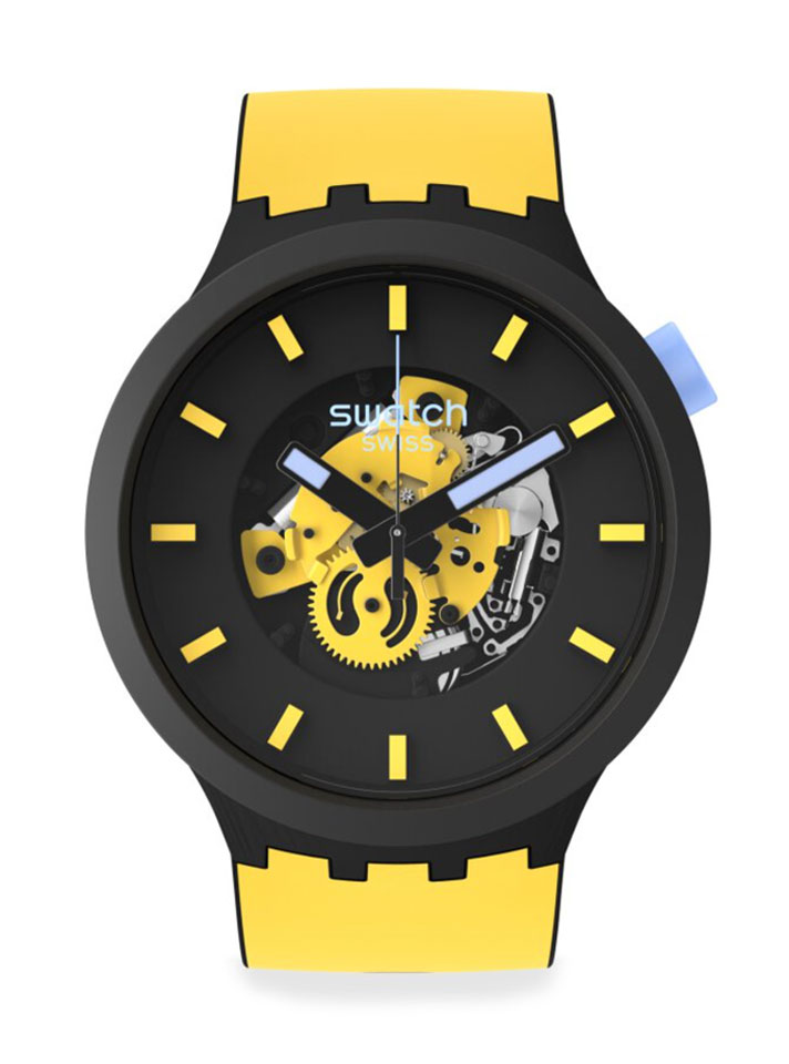 Swatch Mustard Skies Big Bold Bioceramic SB03B109