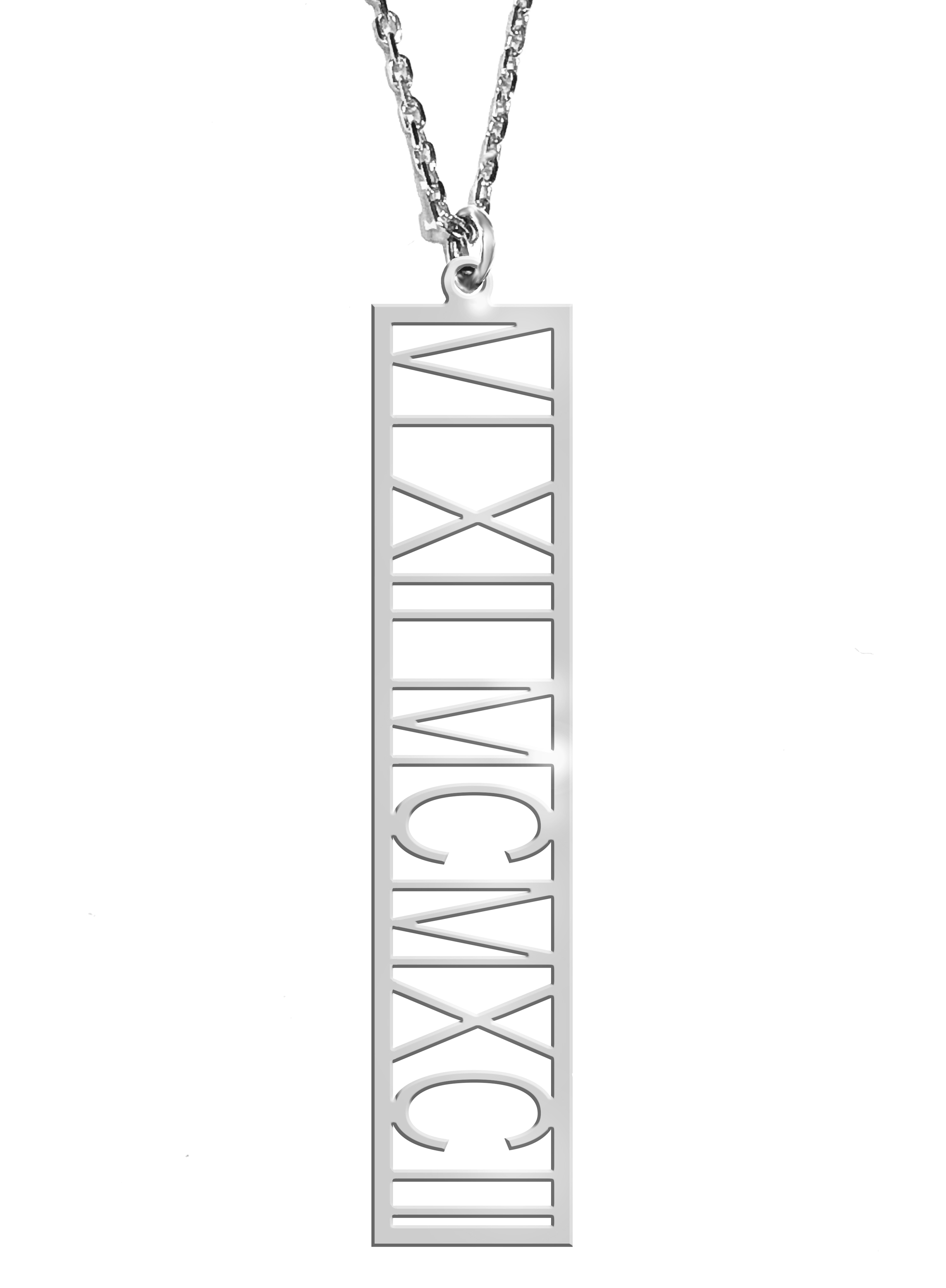 Shopbildmc7W3YyptqKv9 Silberanhänger mit römischen Zahlen 925 Silber CL120012 Ohne Kette