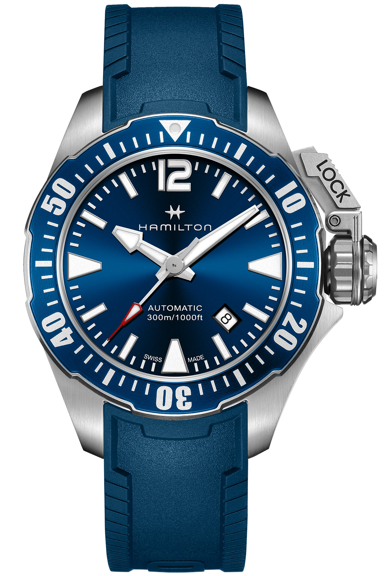 HAMILTON Khaki Navy Frogman Auto Herrenuhr H77705345