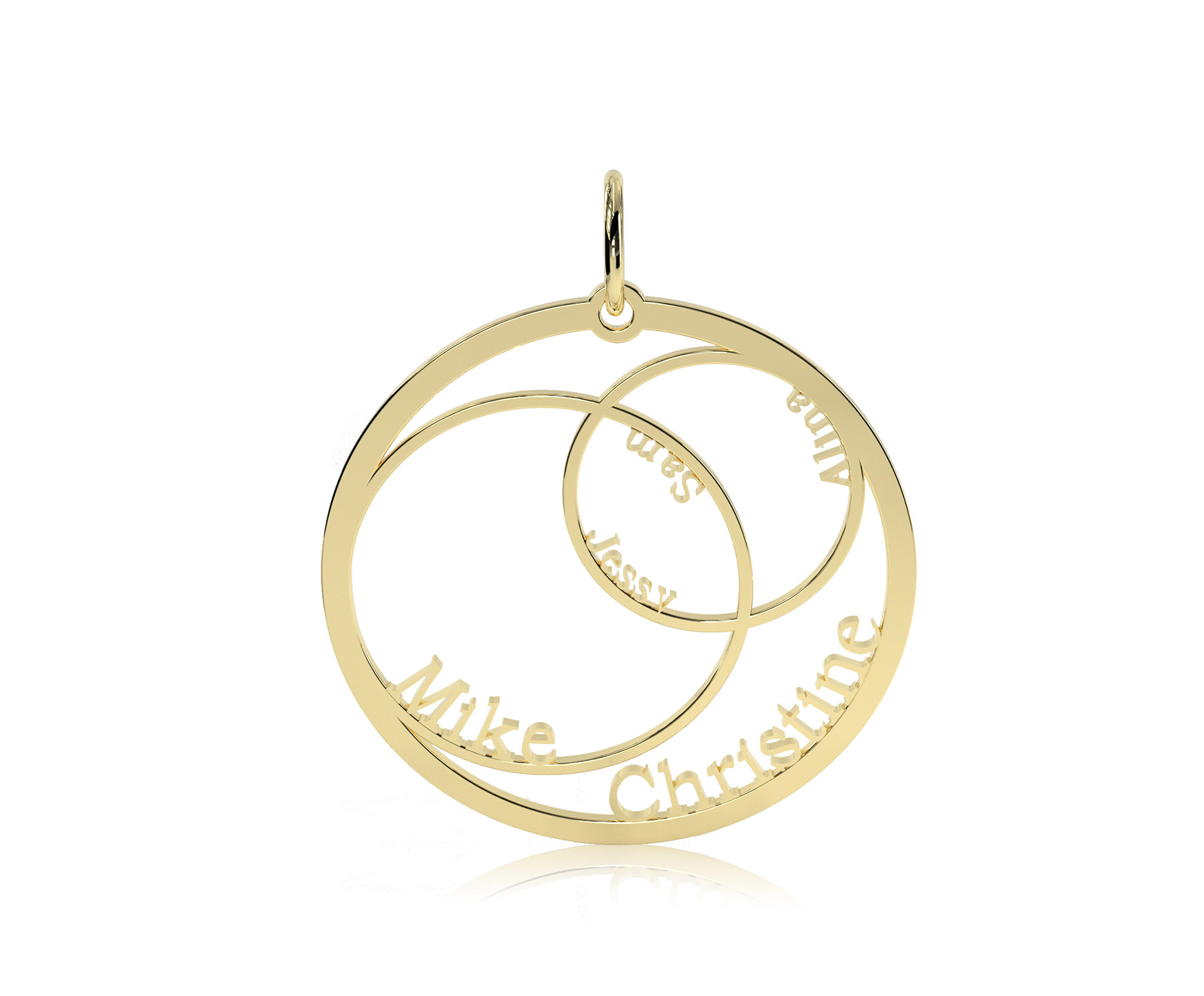 Shopbildf1Kn113hQbDjF Aurelie Emotions Namenanhänger Kreise 585 Gold AEN104 585/- Gelbgold