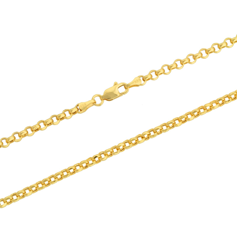 585er Goldkette Erbskette diamantiert 3,2mm Gelbgold