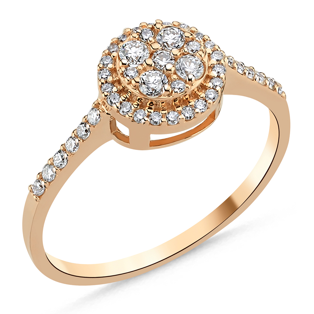 Mia Halo Verlobungsring 585/- Gold