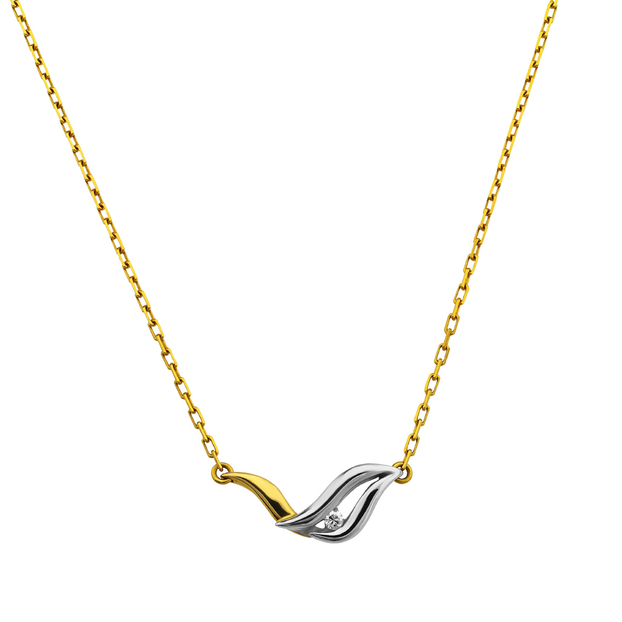 Diamant Collier Bicolor 750er Gold CLB12001