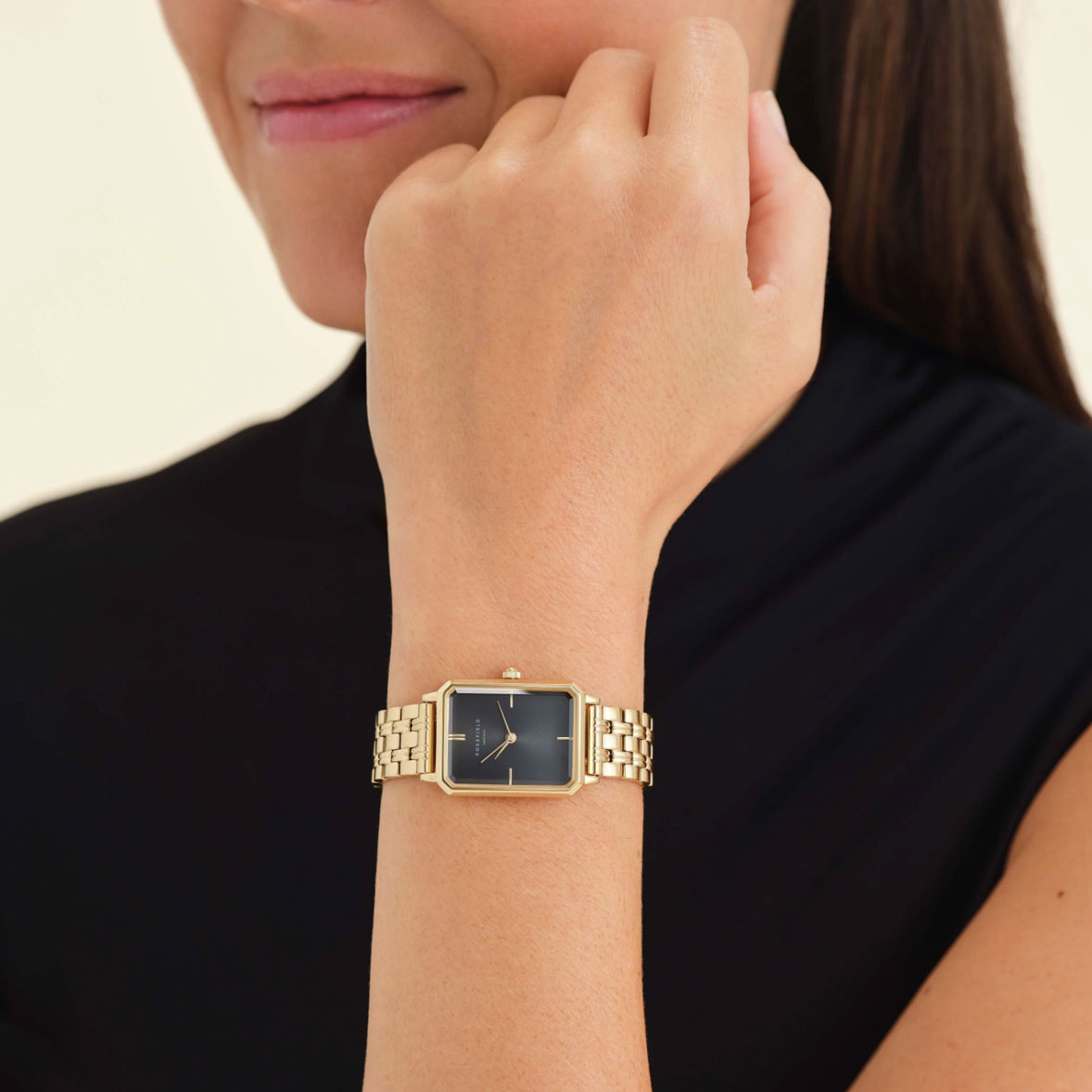 Rosefield Octagon Schwarz Gold