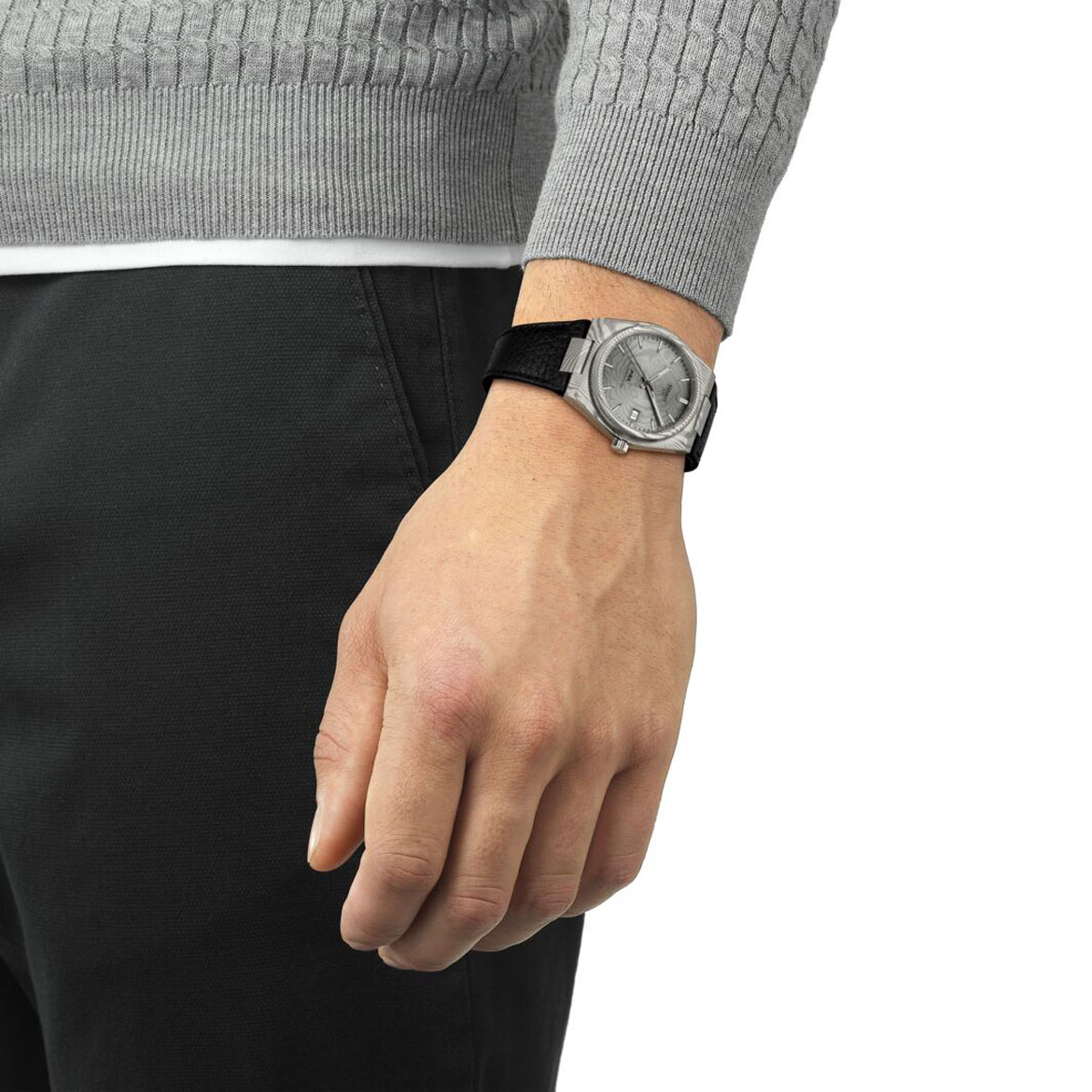 TISSOT PRX 38mm Damaszenerstahl Powermatic 80 T137.807.96.081.00