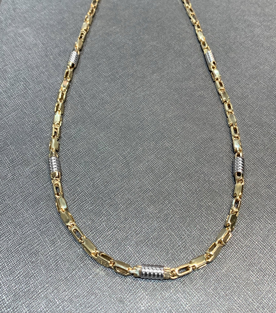 EXK4043_3 Anker Eckig massiv Kette aus 585/- Gold EXK4043