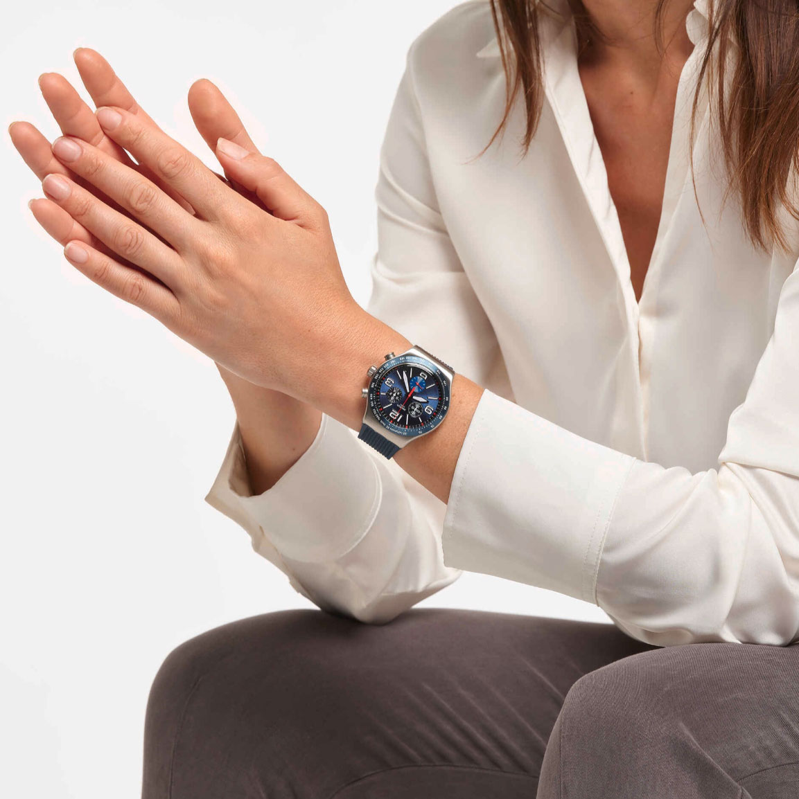 Swatch Blue Grid YVS454