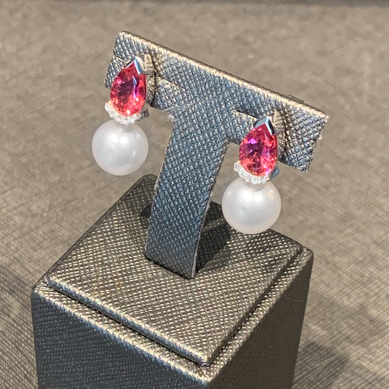 IMG_6946 Brillant Turmalin Südsee Perlen Ohrstecker 585/- Gold EXE4091