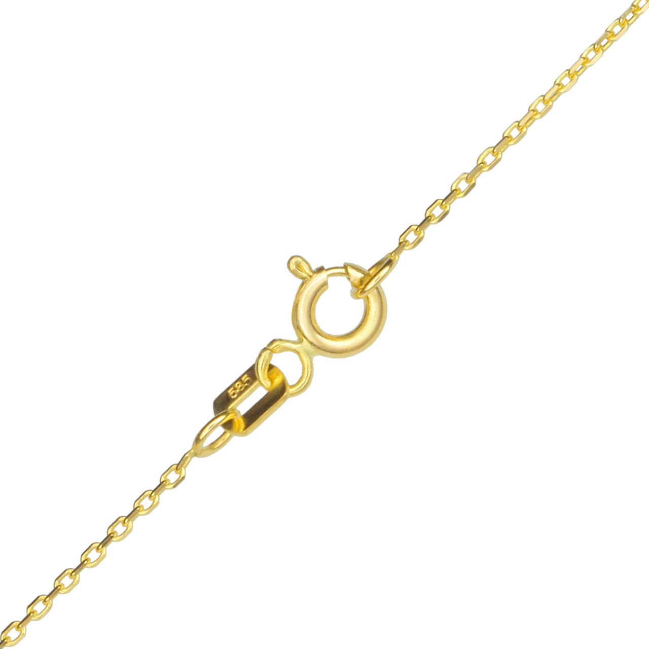 585 Gold Collier Halskette mit Kugeln Bicolor