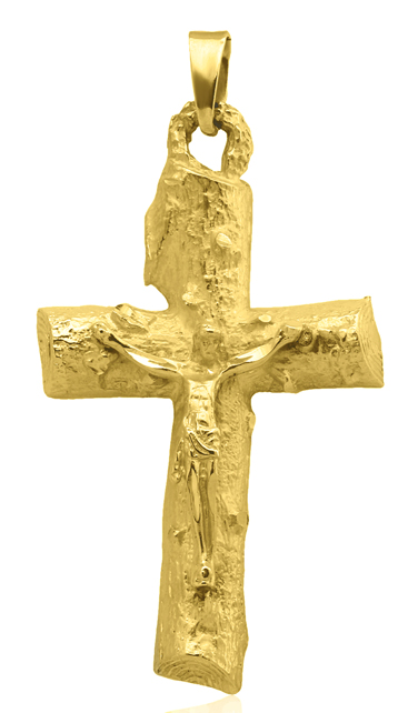 Kreuzanhänger mit Jesus 585/- Gold AN160047