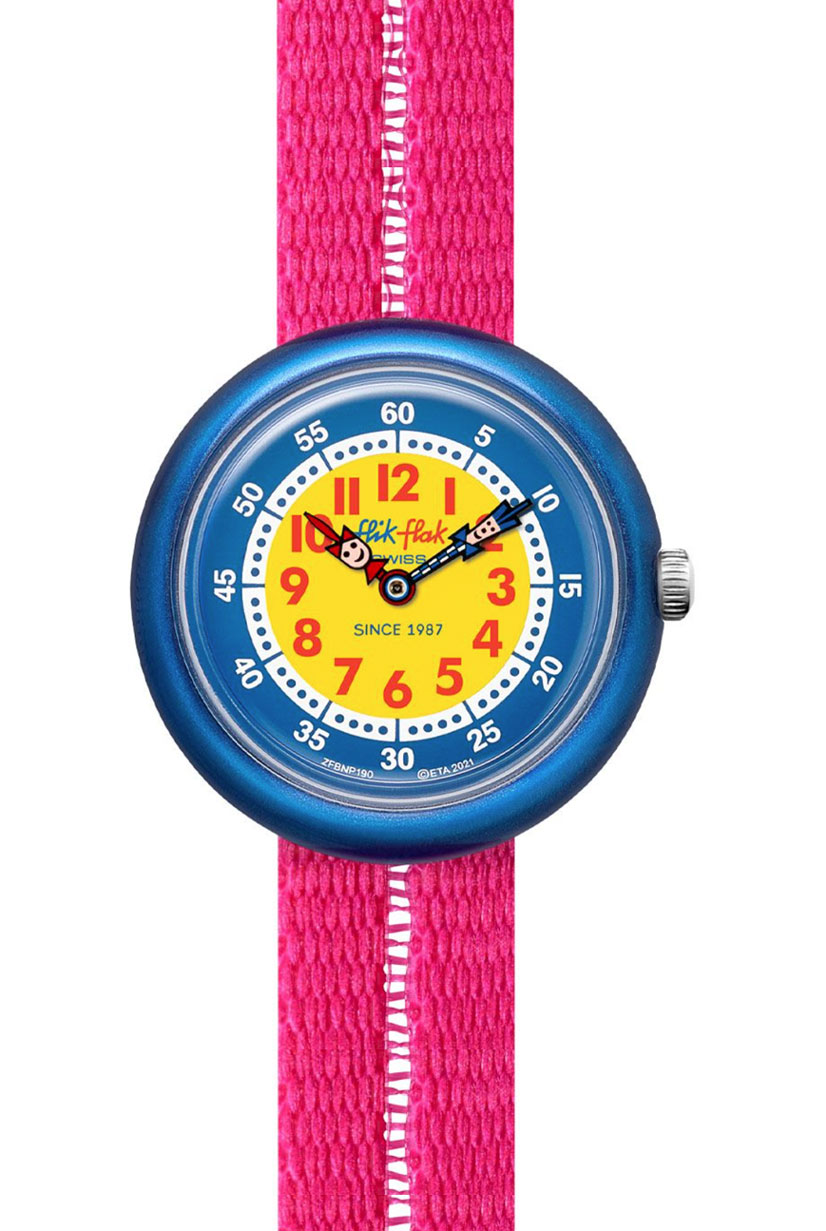 FLIK FLAK Retro Pink Kinderuhr FBNP190