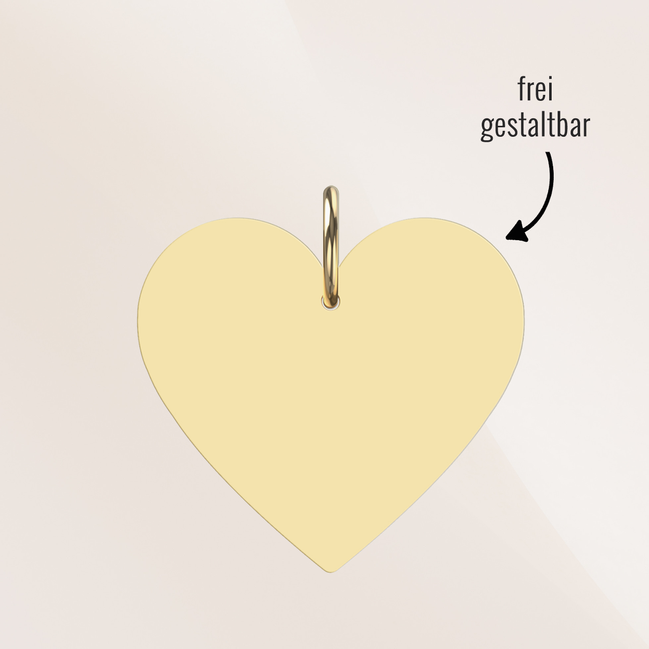 Herz Gravurplatte Gravuranhänger 585 Gelbgold Herz Gravurplatte Gravuranhänger 585 Gelbgold