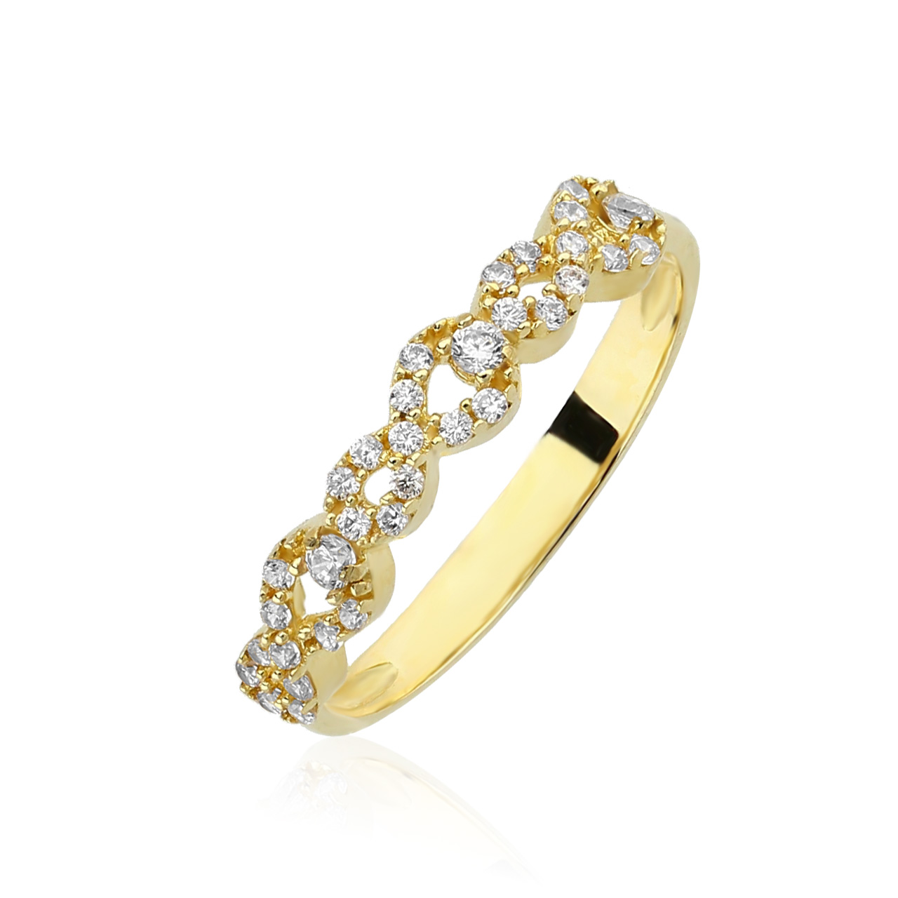 Goldring Damenring Unendlichkeitszeichen 585er Gelbgold RG16011