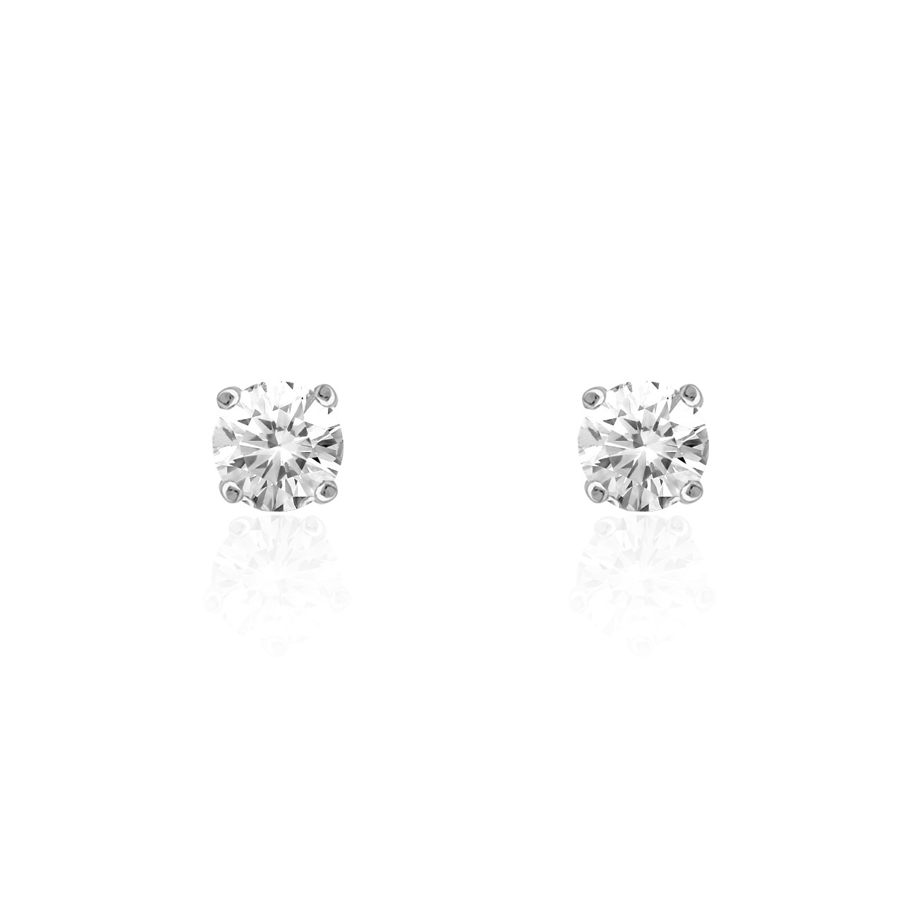 Diamant Ohrstecker 0,34ct. G/VS 585er Weißgold Solitaire OGB12027