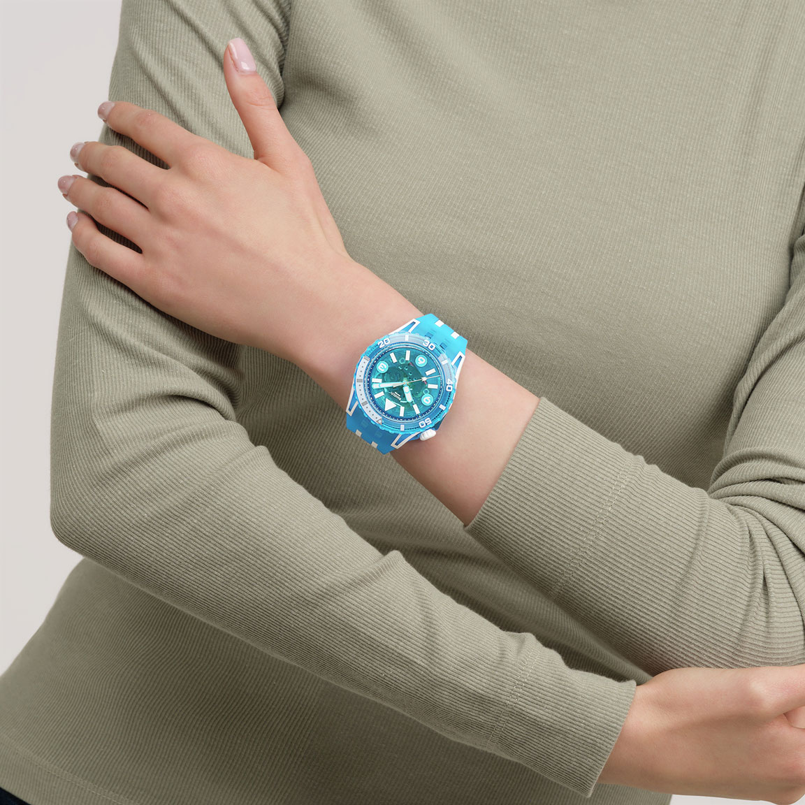 Swatch Blue Fire SSCU09S100