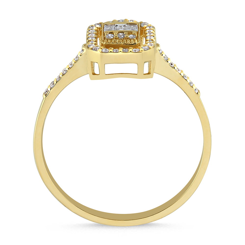 Halo Verlobungsring 585/- Gold 0,22ct. Brillant