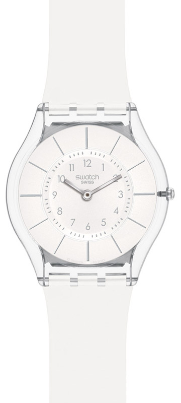 Swatch SFK360 SKIN White Classiness Damenuhr