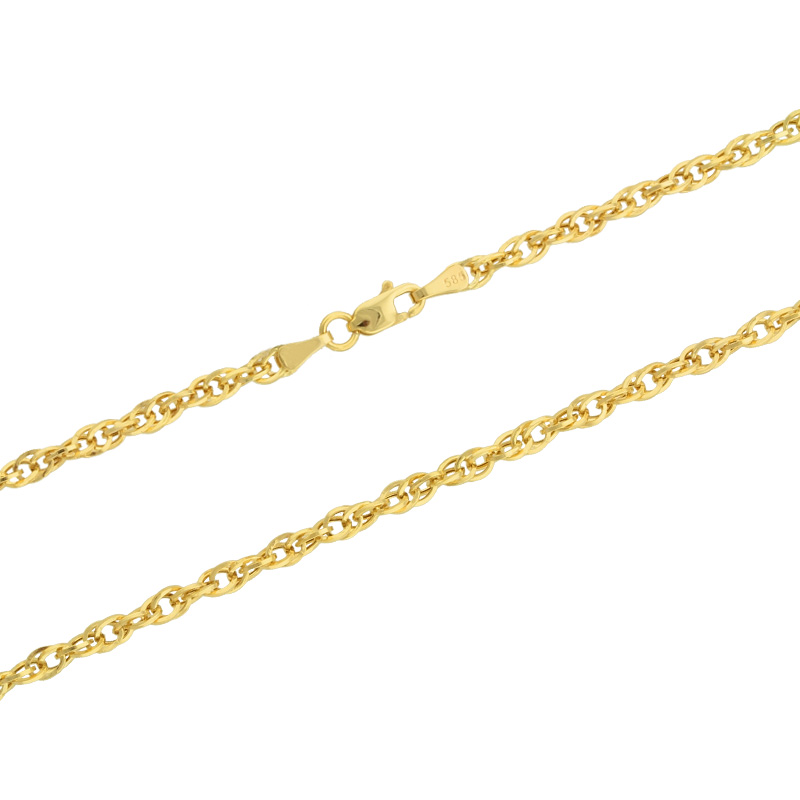 585er Goldkette Doppelankerkette oval 3,0mm Gelbgold
