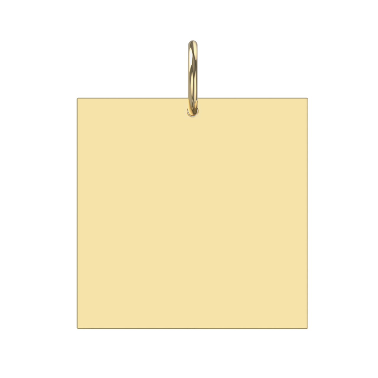Quadrat Gravurplatte Gravuranhänger 585 Gelbgold