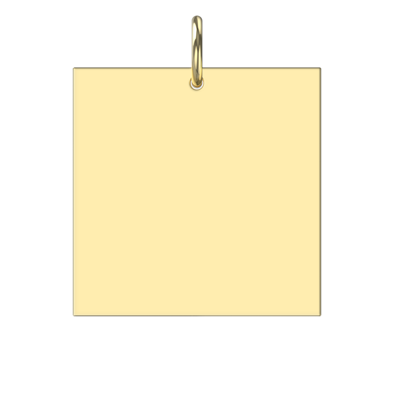 Quadrat Gravurplatte Gravuranhänger 585 Gold