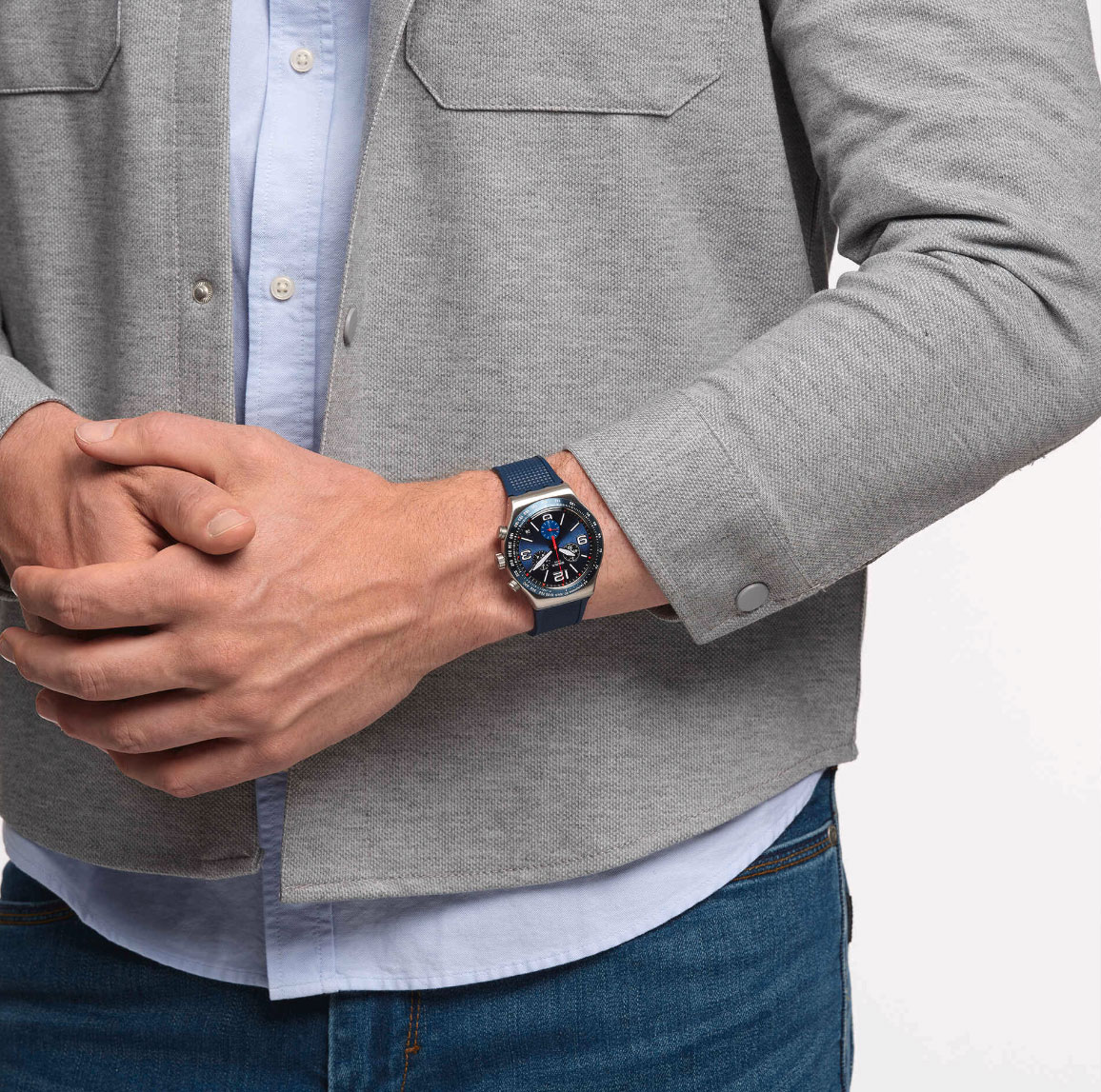Swatch Blue Grid YVS454