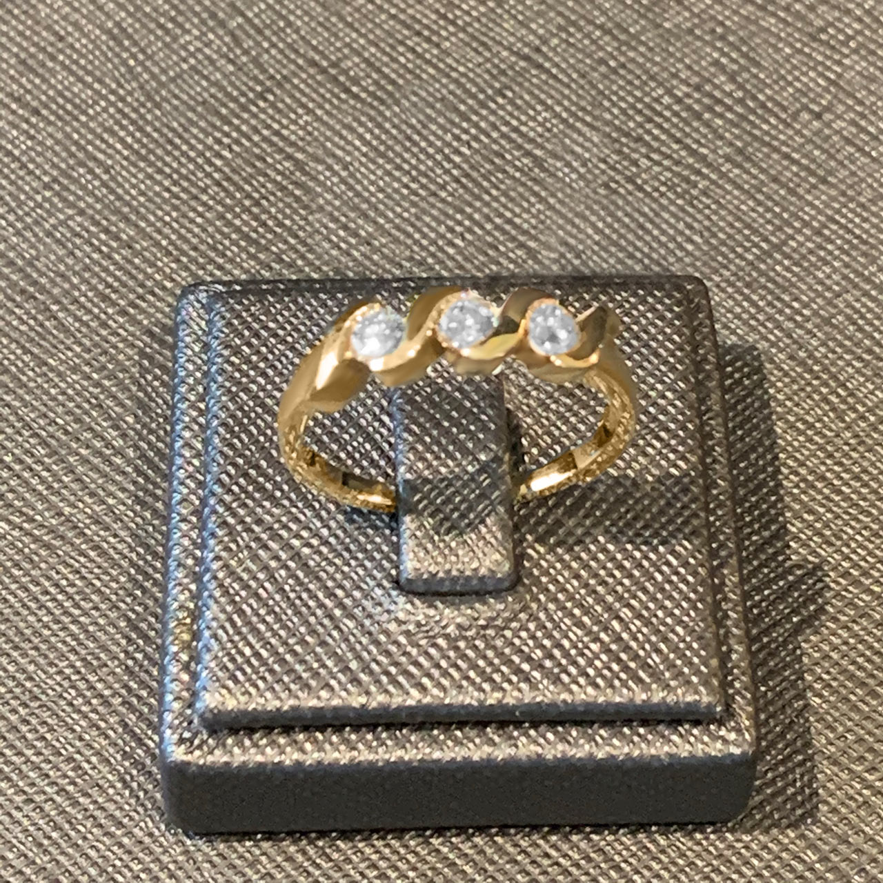 Drei Stein Brillant Ring 585/- Gelbgold EXR4172