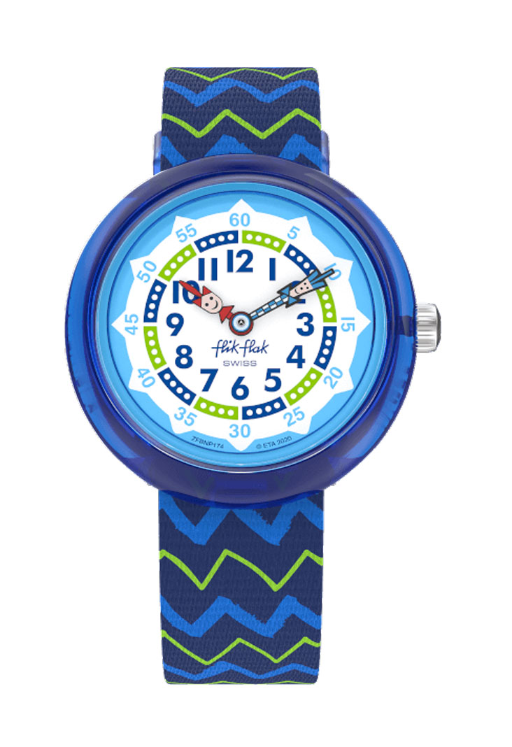FLIK FLAK Blue Stripes 2.0 Kinderuhr FBNP174C