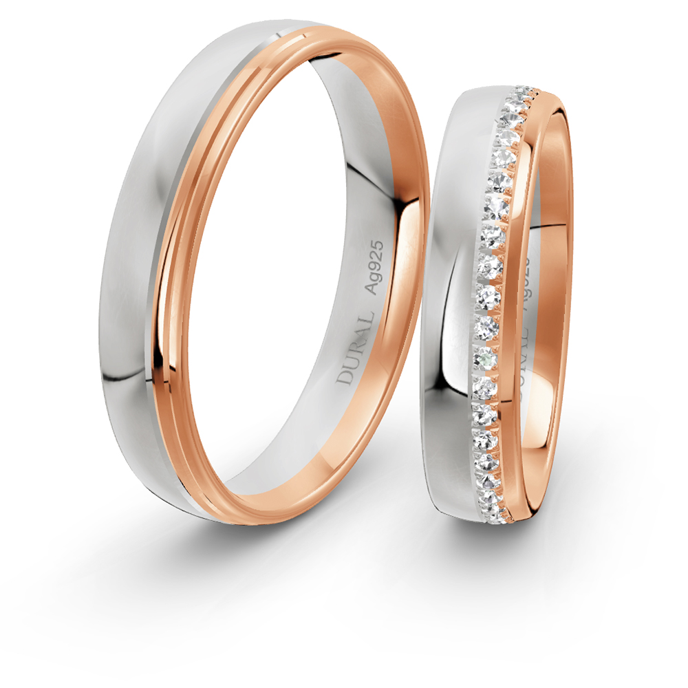 Trauringe 4,5 mm 925 Silber vergoldet Trauringe 4,5 mm 925 Silber vergoldet