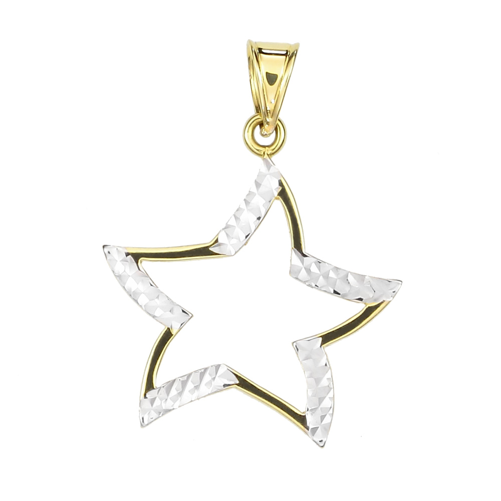 Goldanhänger Seestern 585 Gold Bicolor