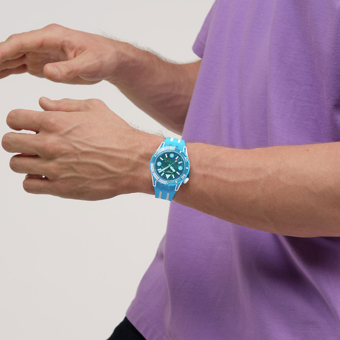 Swatch Blue Fire SSCU09S100