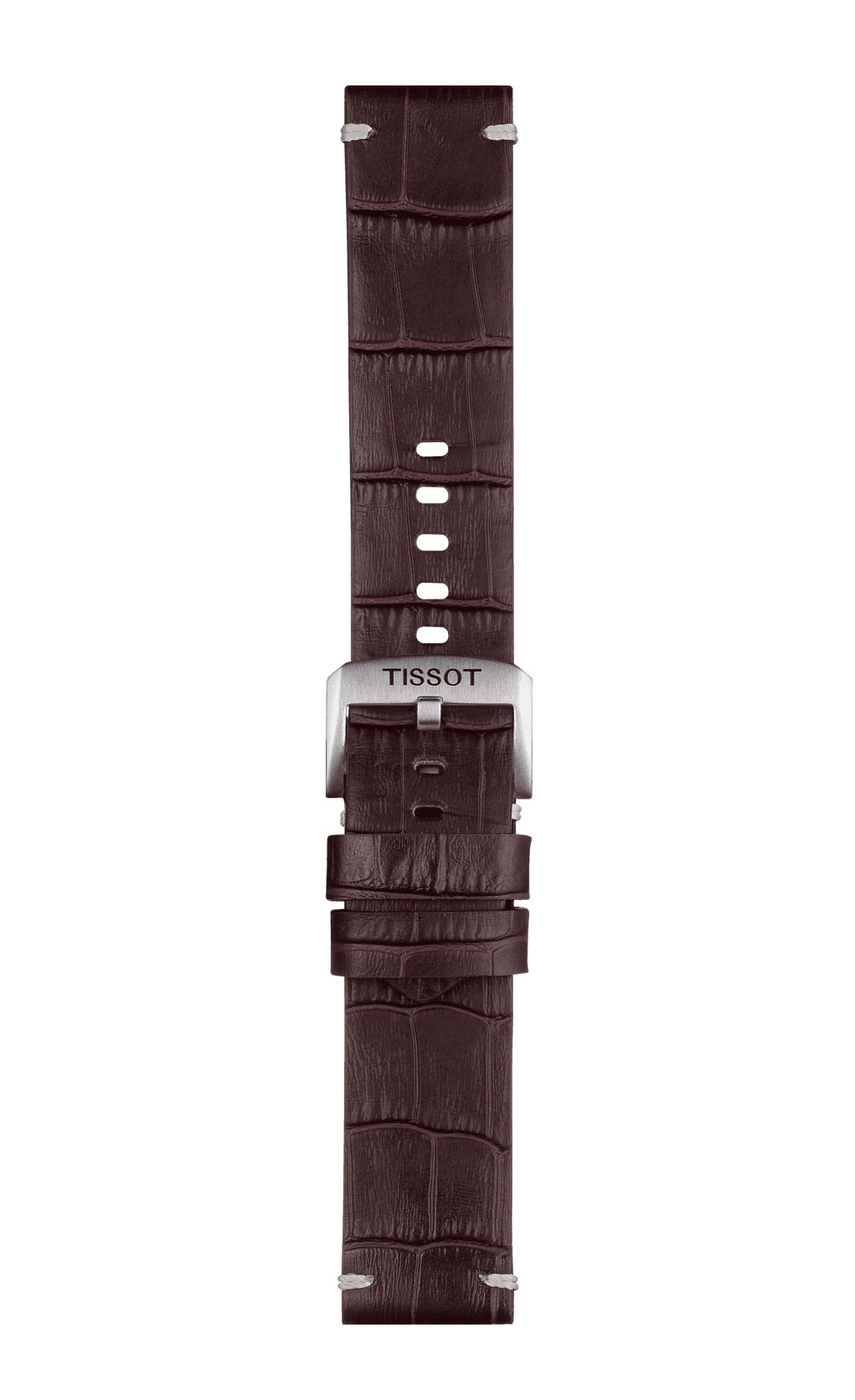 Original Tissot Lederarmband 22mm mit Kautschukelementen Braun T852.046.773