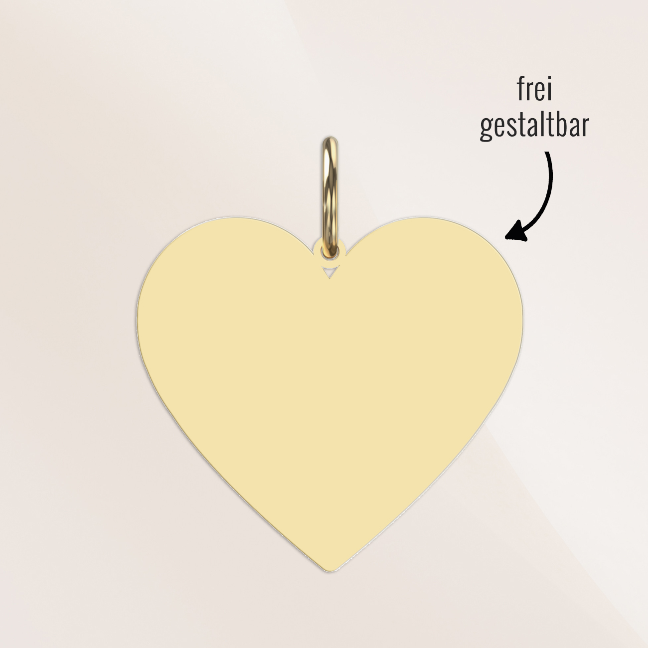Herz Gravurplatte Gravuranhänger 585 Gelbgold Herz Gravurplatte Gravuranhänger 585 Gelbgold