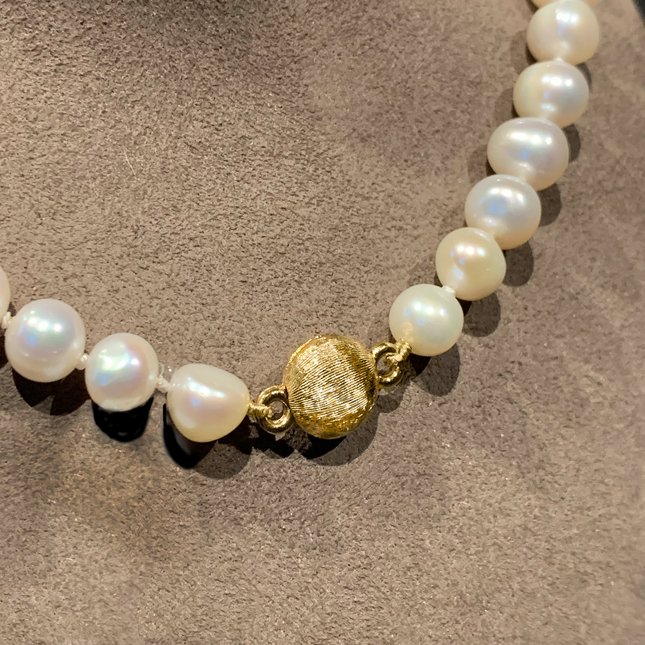 Perlen Collier aus 585/- Gelbgold EXPC4002