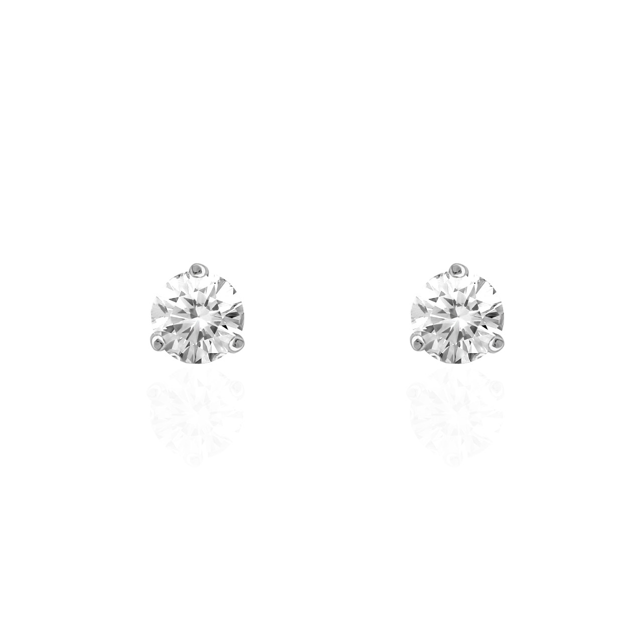 Diamant Ohrstecker 0,16ct. G/VS 585er Weißgold Solitaire OGB12030