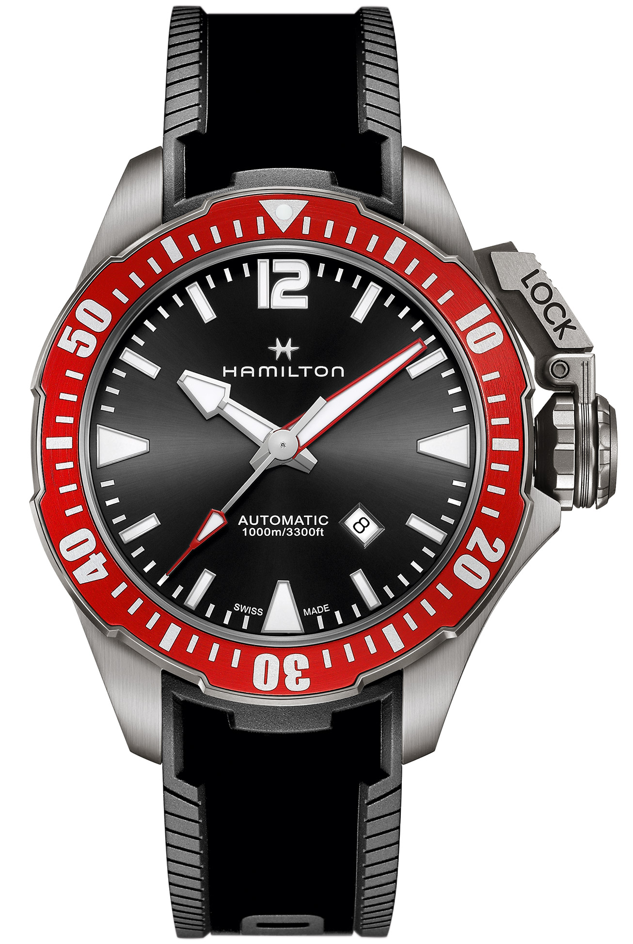 HAMILTON Khaki Navy Frogman Auto Herrenuhr H77805335