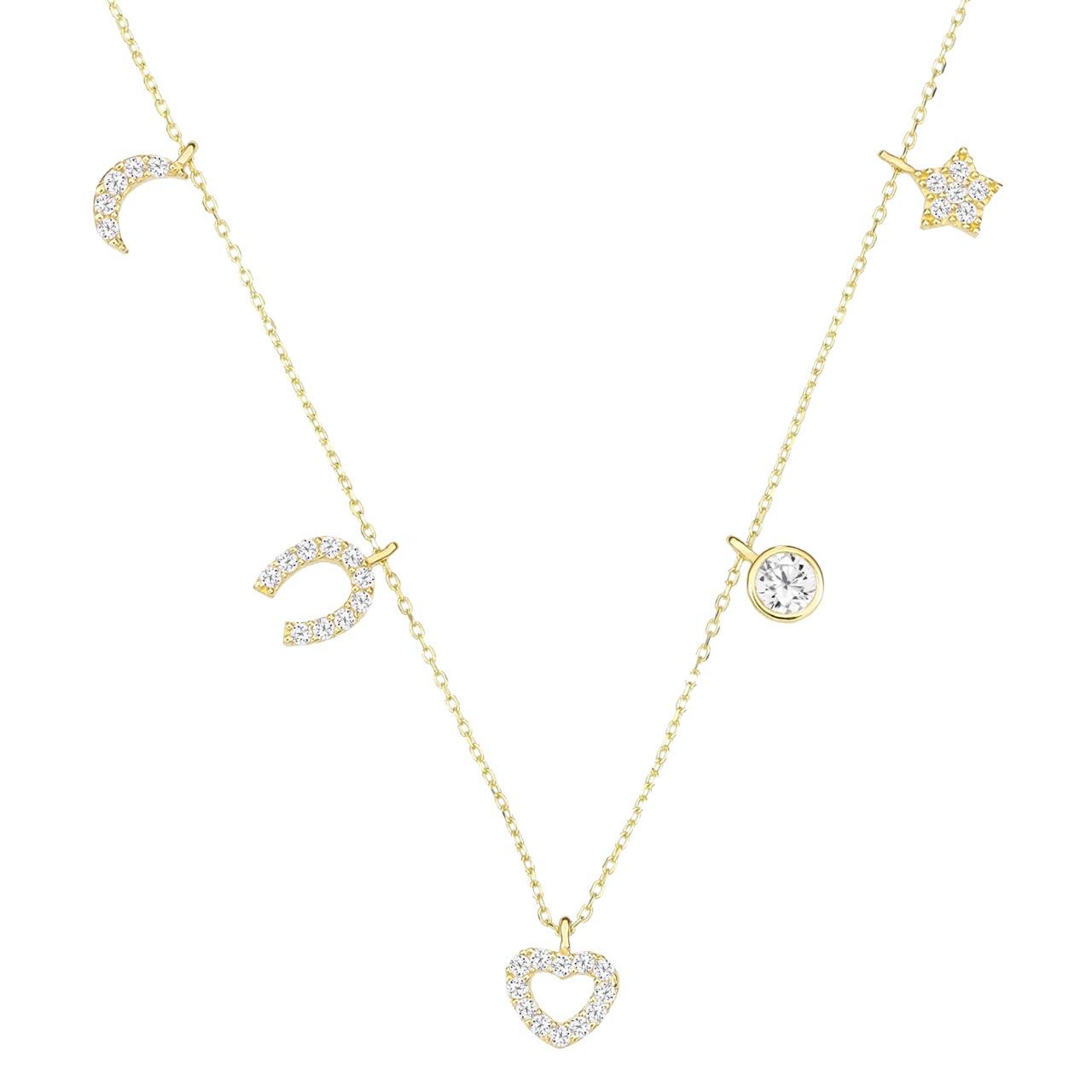 Goldkette Collier mit Anhängern