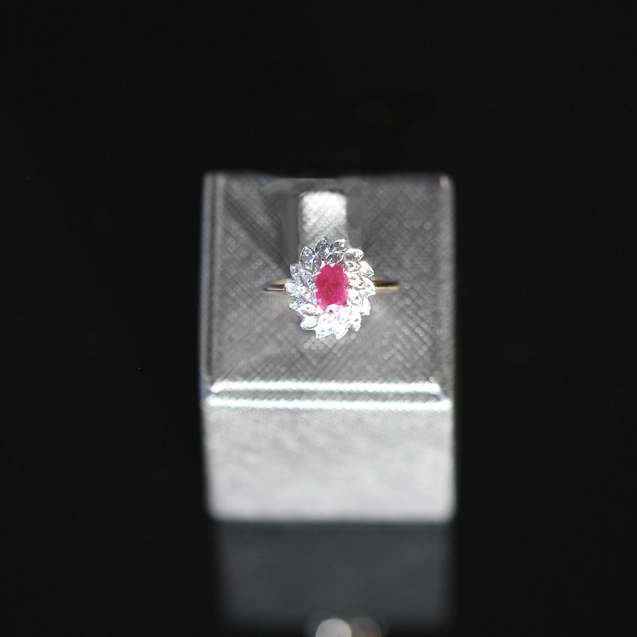 Rubin Brillant Damen Ring aus 585/- Gold EXR4124