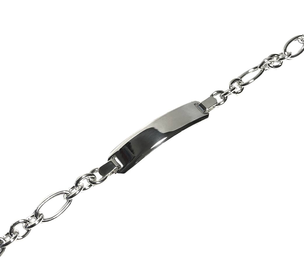 Silber Identarmband Gravurarmband 3mm 925 Sterling Silber ATS0010