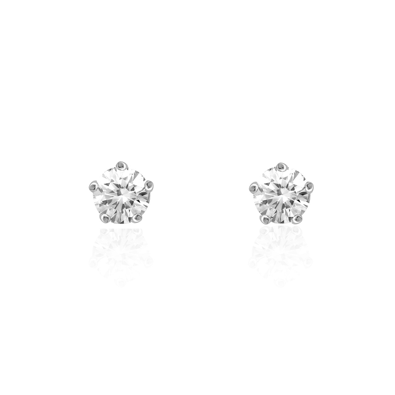 OGB12026b Diamant Ohrstecker 0,51ct. G/VS 585er Weißgold Solitaire OGB12026