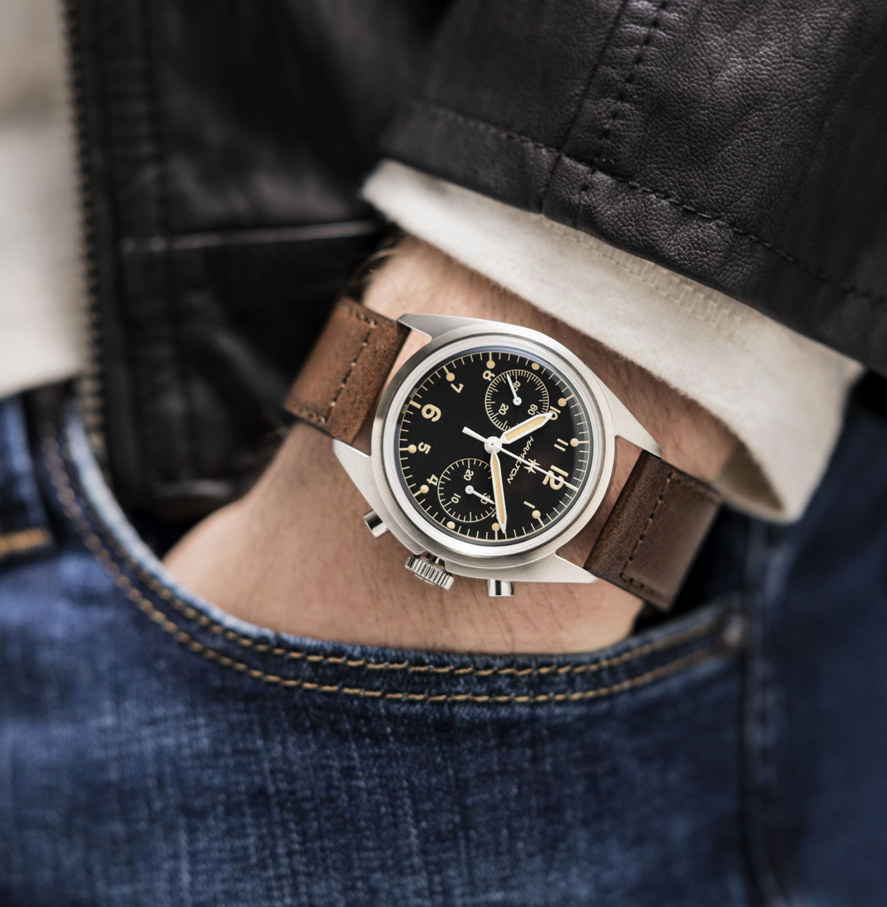 HAMILTON Khaki Navy Pioneer Mechanical Herrenuhr H76409530