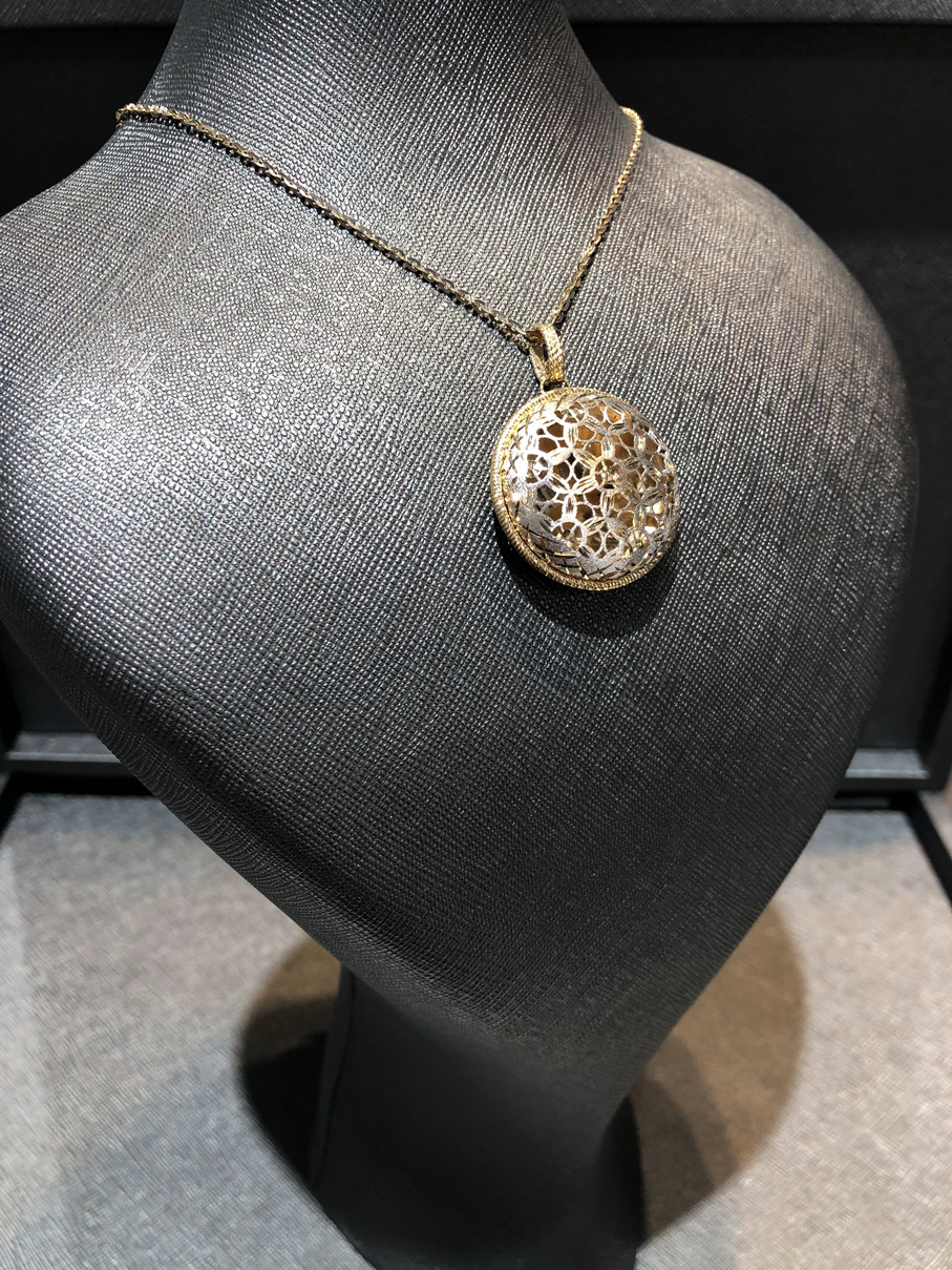 Bicolor Gold Collier aus 585er Gold EXC4007