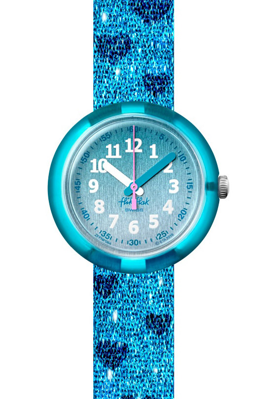FLIK FLAK Turquiose Sparkle Kinderuhr FPNP064