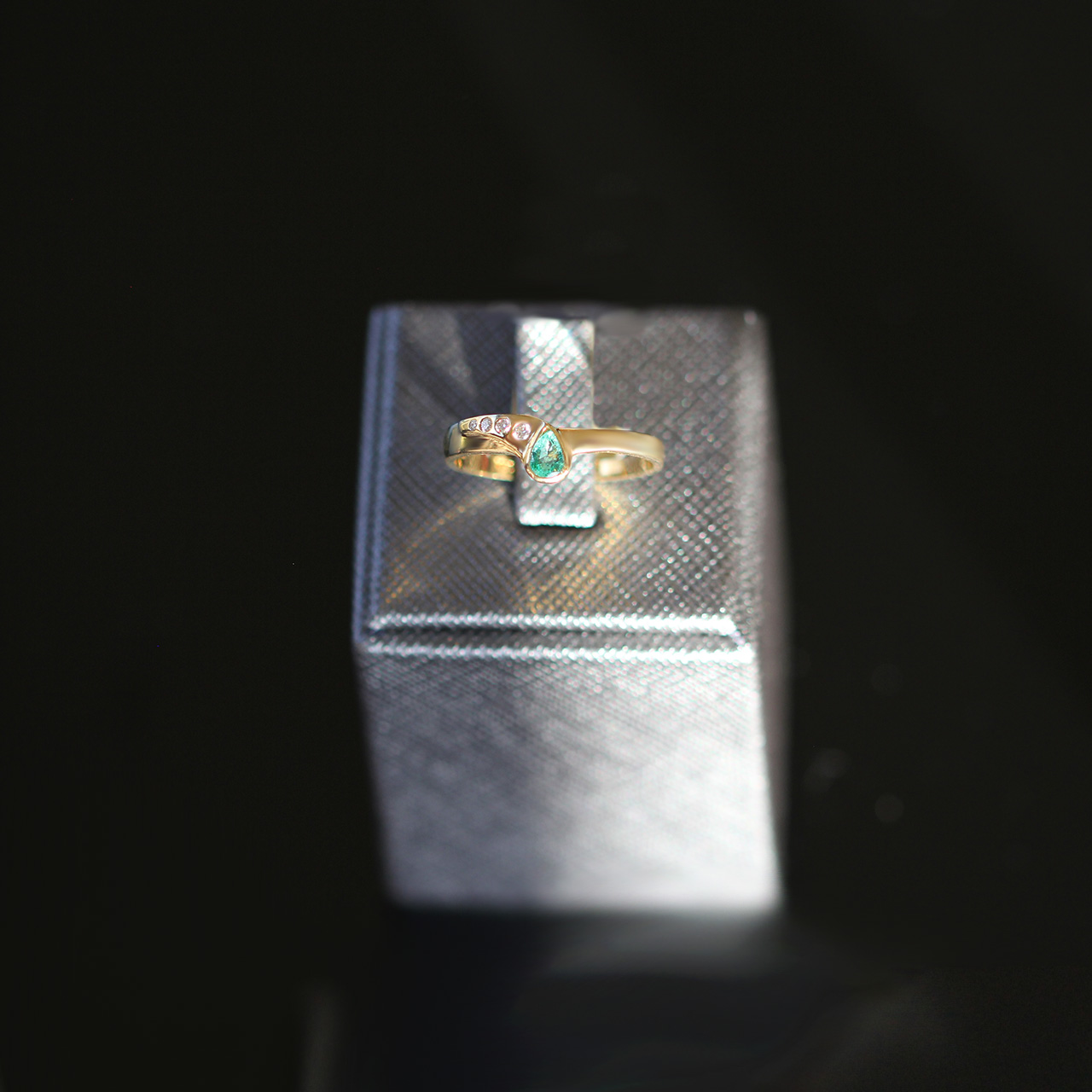 Smaragd Brillant Damen Ring aus 750/- Gold EXR4121