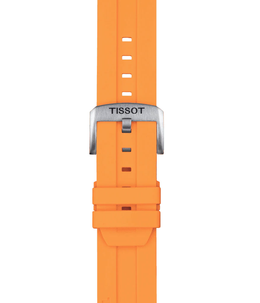 Original Tissot Silikonarmband 22mm Orange T852.047.918