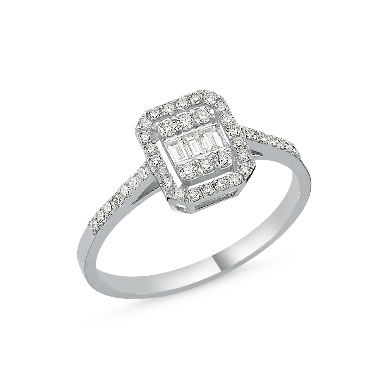 Ringe Brillant Ring 585/- Weißgold EXR4182