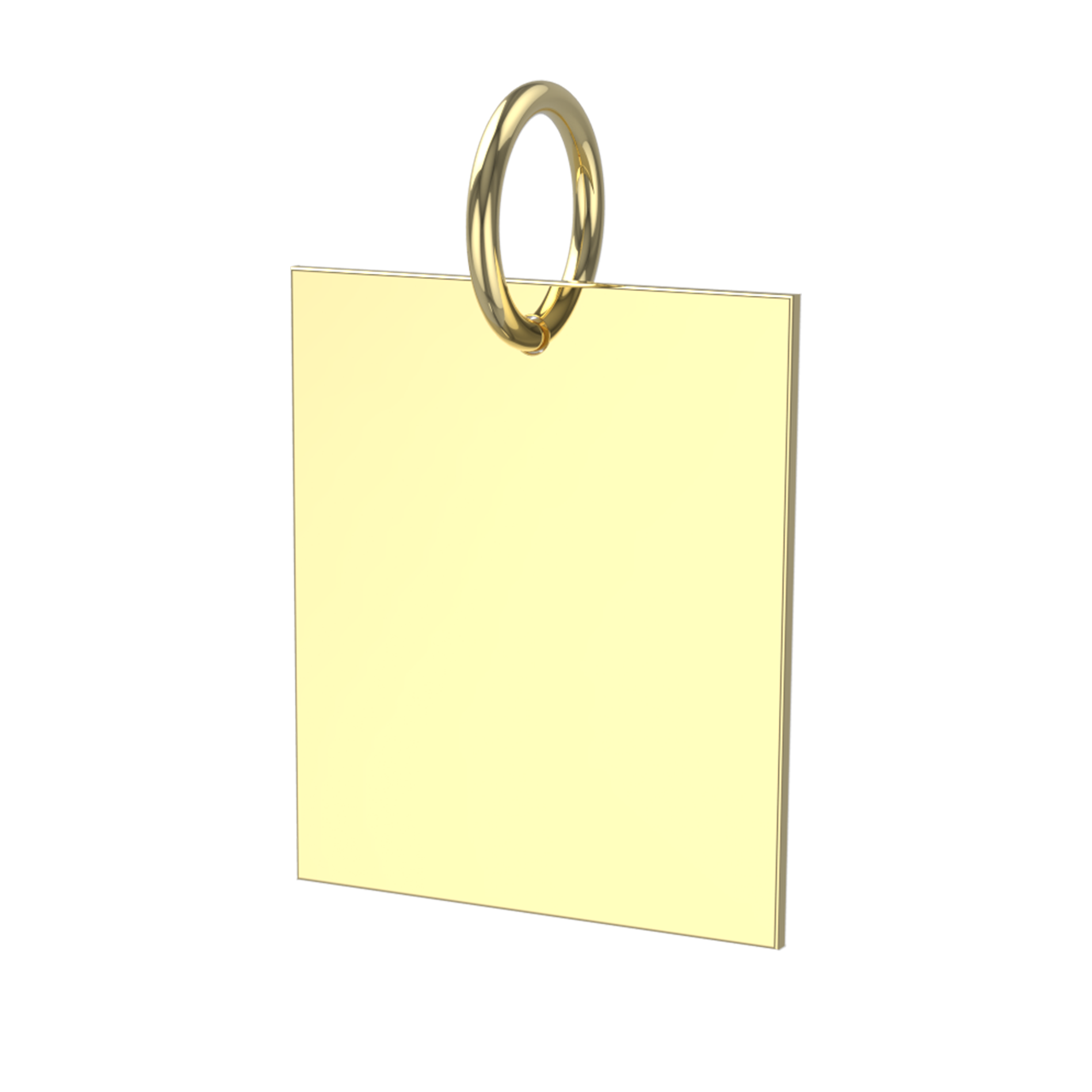 Rechteck Gravurplatte Gravuranhänger 585 Gold