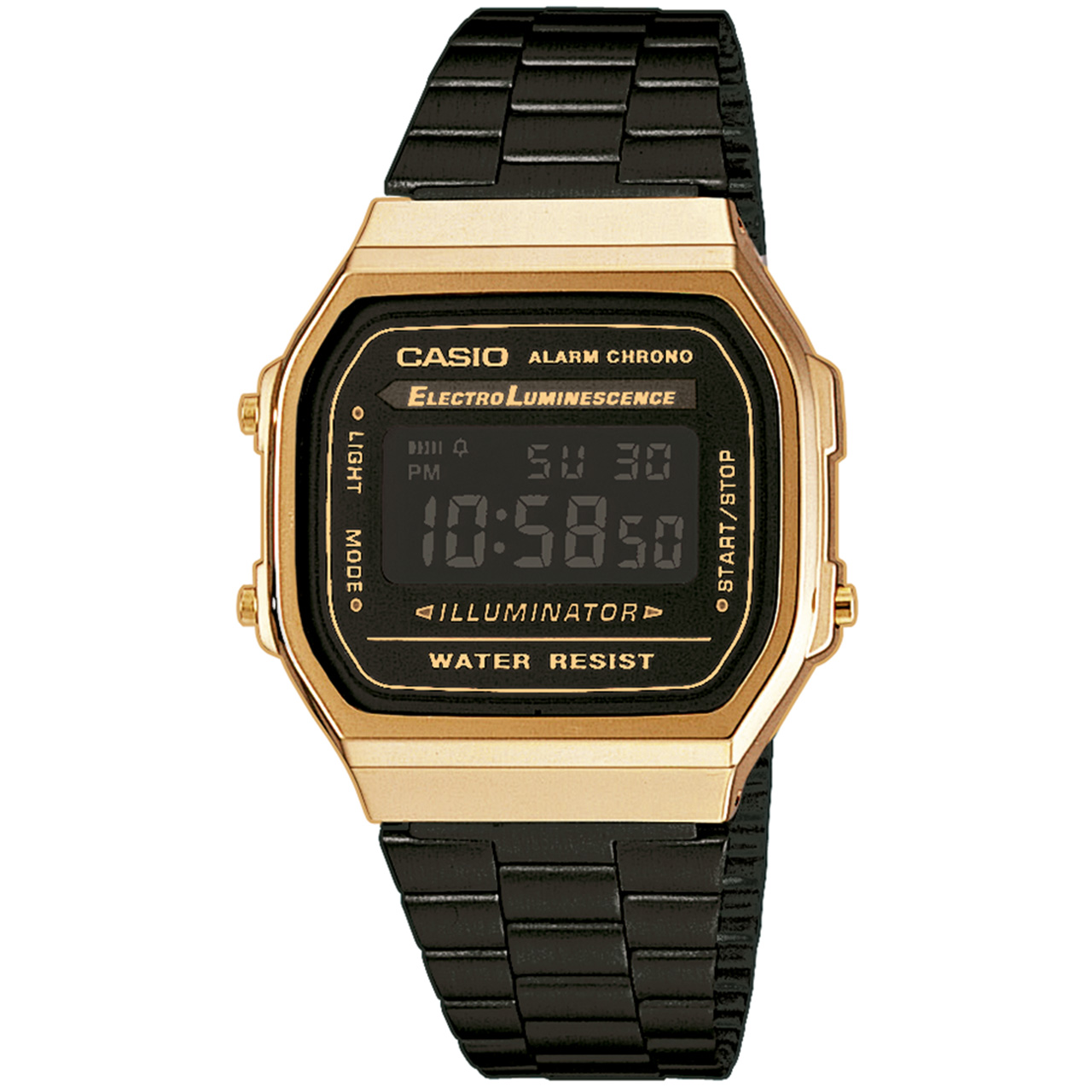 Casio Collection Unisexuhr A168WEGB-1BEF Gold Schwarz