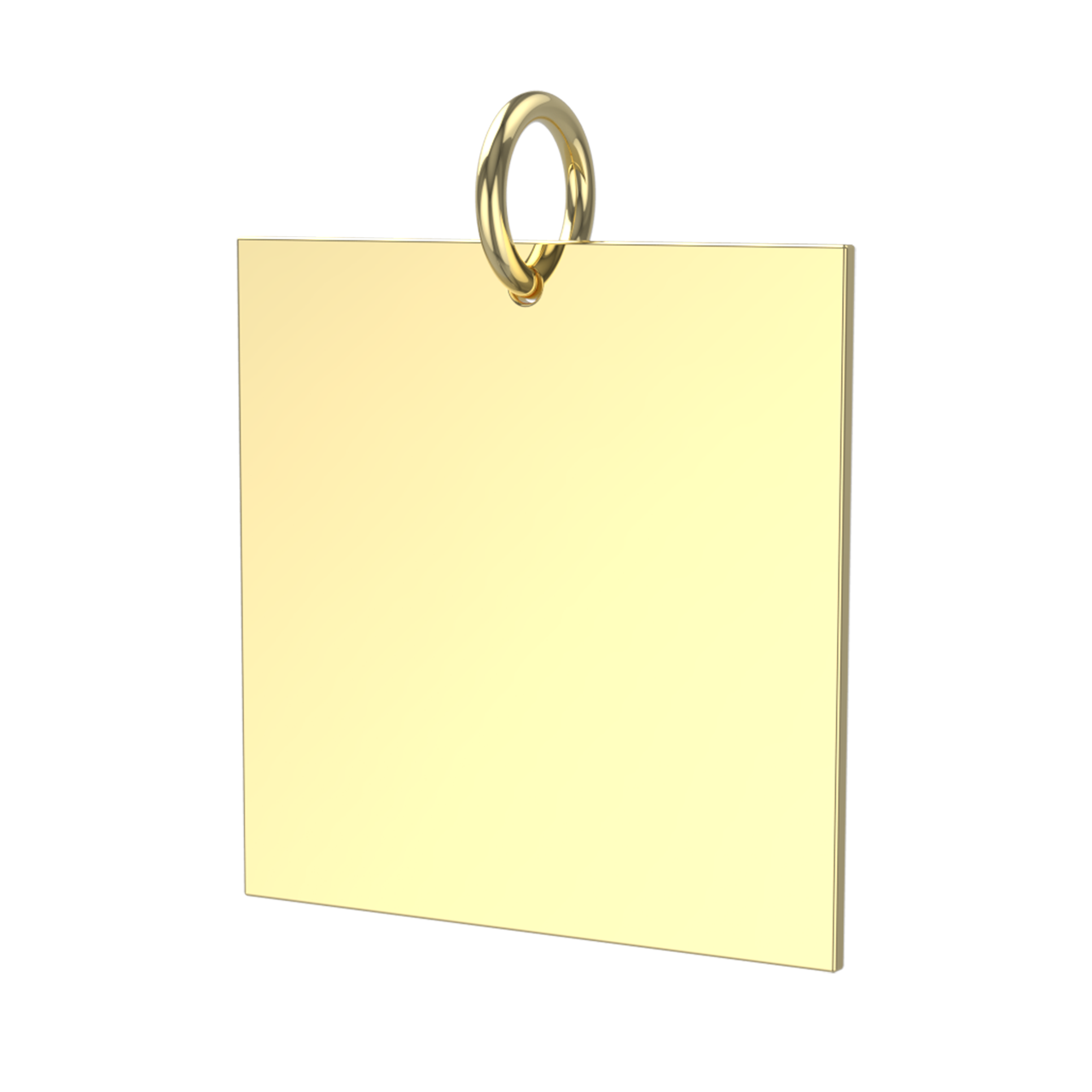 Quadrat Gravurplatte Gravuranhänger 585 Gold
